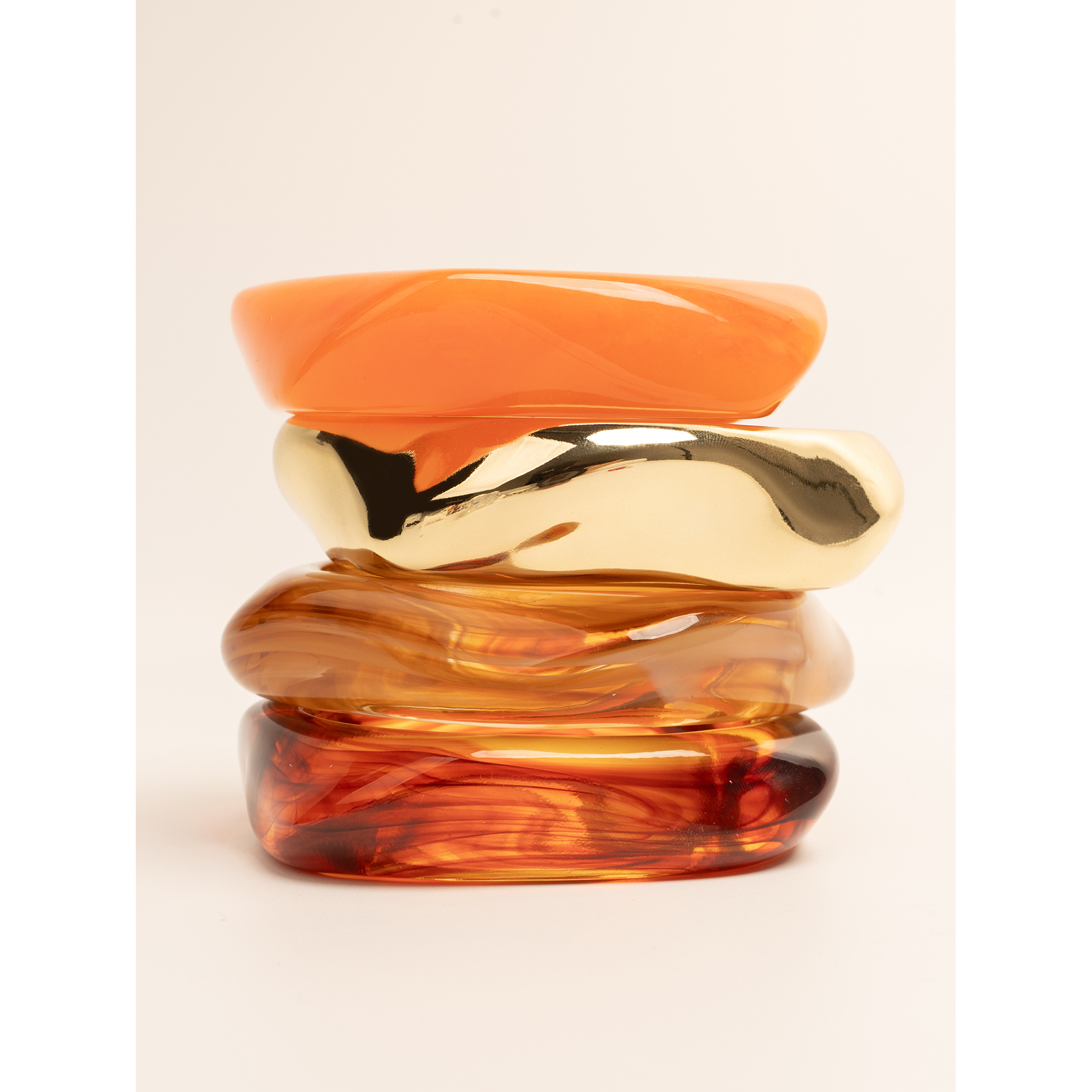 4pc Retro Stackable Bangle Set, Daily & Party Wear